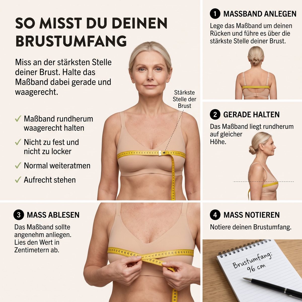 Anleitung: So misst du deinen Brustumfang